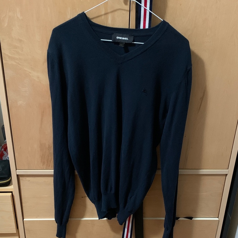 Diesel Men's Dark V-Neck Sweater